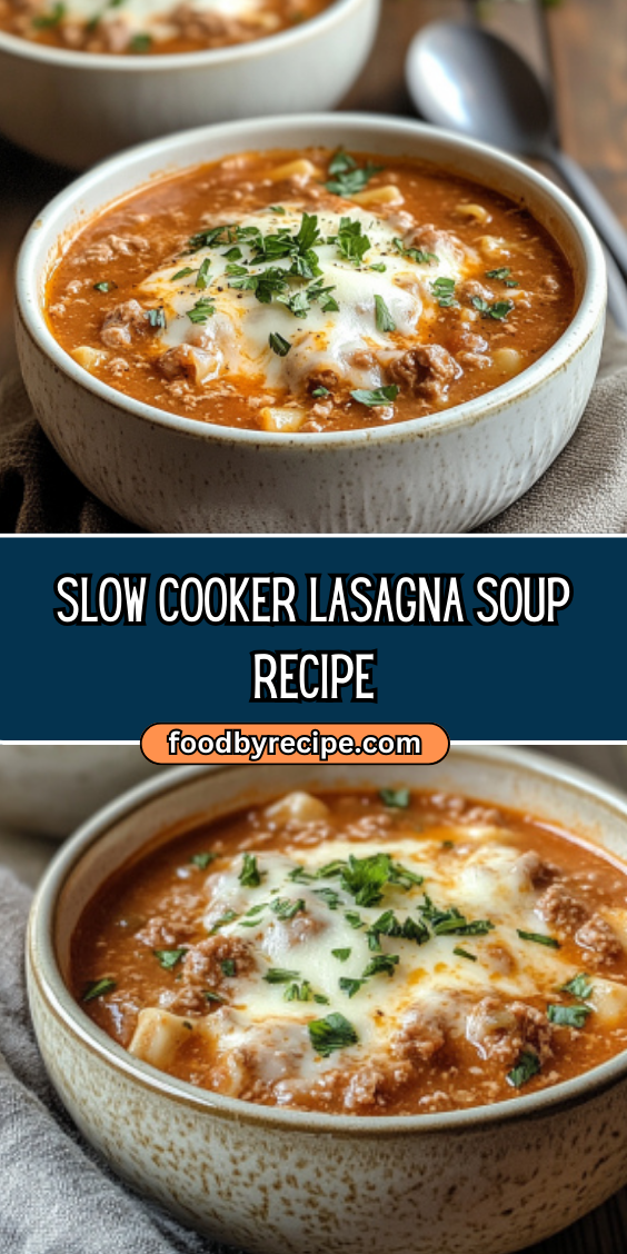 Slow Cooker Lasagna Soup Recipe
