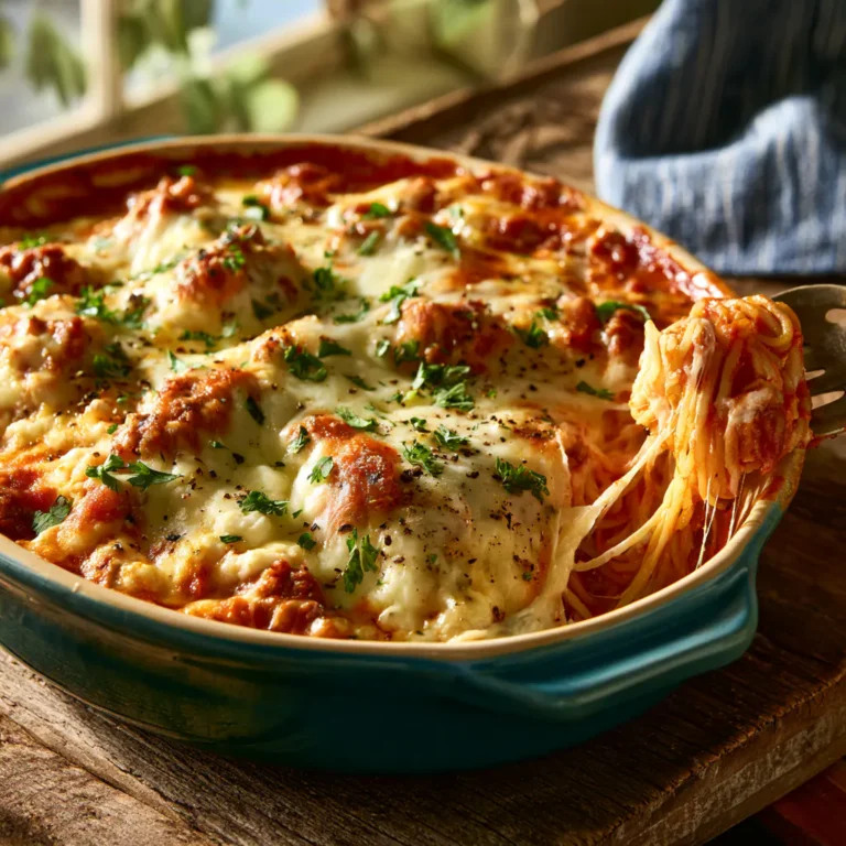 Cheesy Cottage Cheese Spaghetti Bake | High Protein Dinner