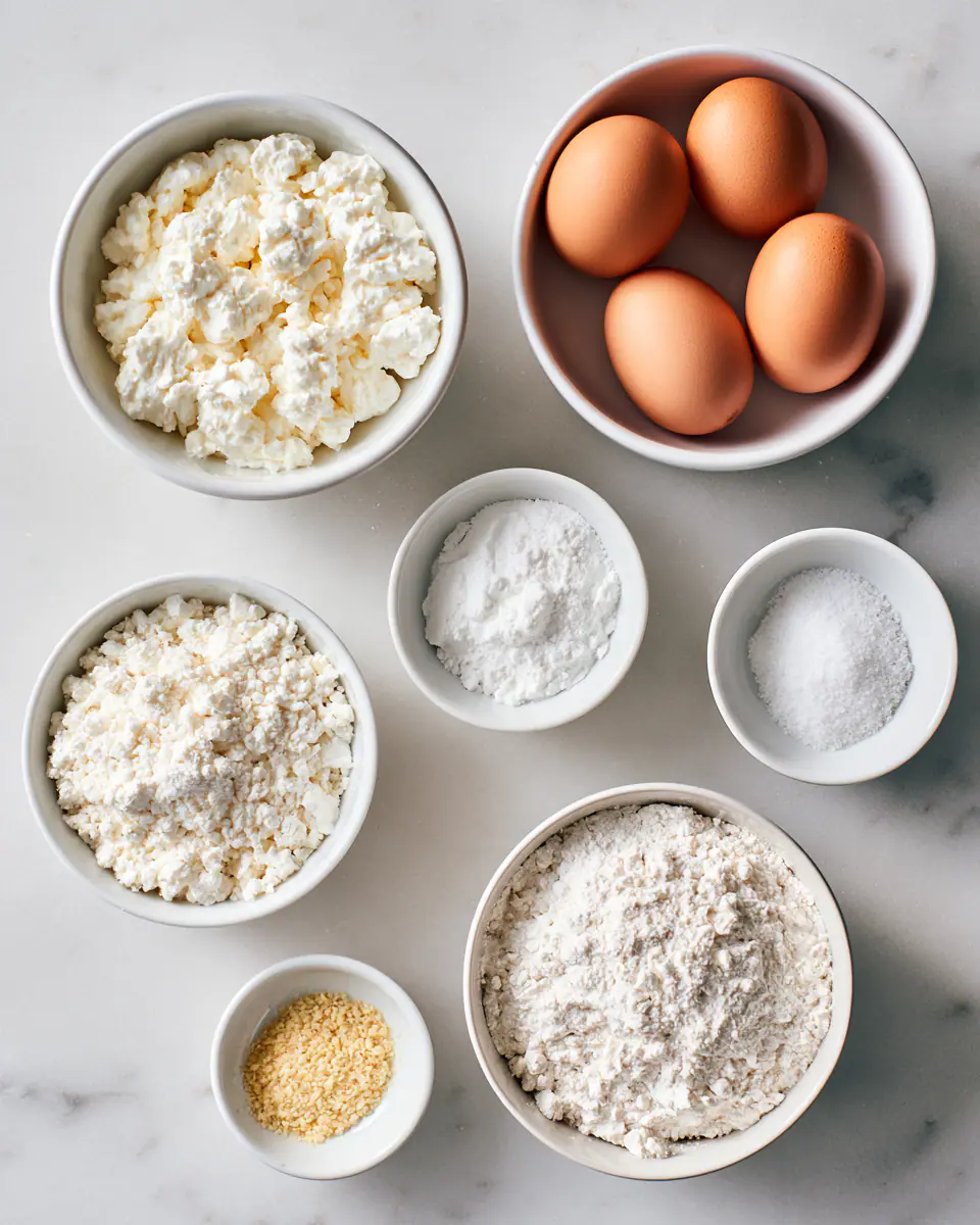 Ingredients for Easy Cottage Cheese Flatbread | High Protein Snack
