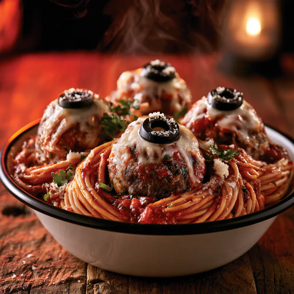 Easy Halloween Spaghetti Meatball Eyeballs | Spooky Kids Dinner