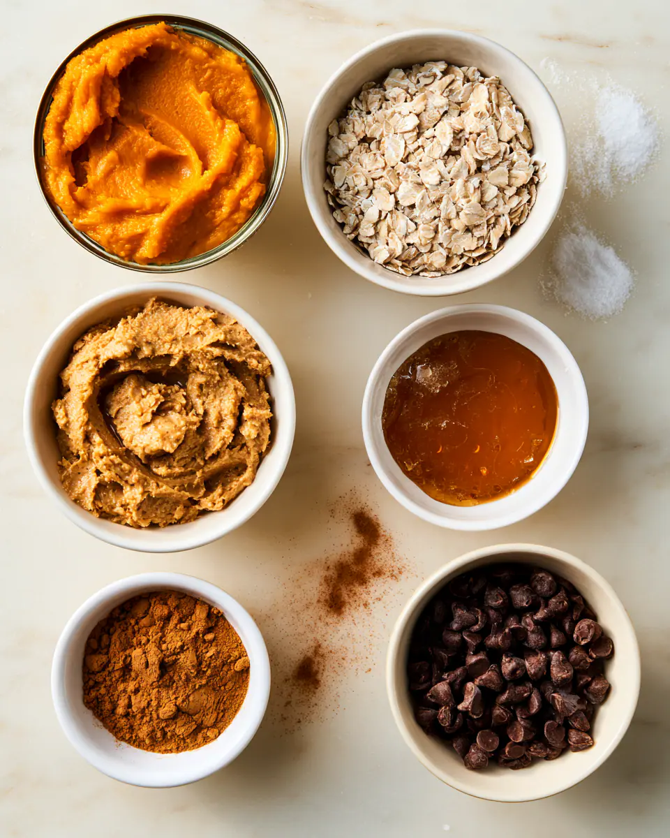 Ingredients for Easy Pumpkin Protein Balls | High Protein Snack Recipe