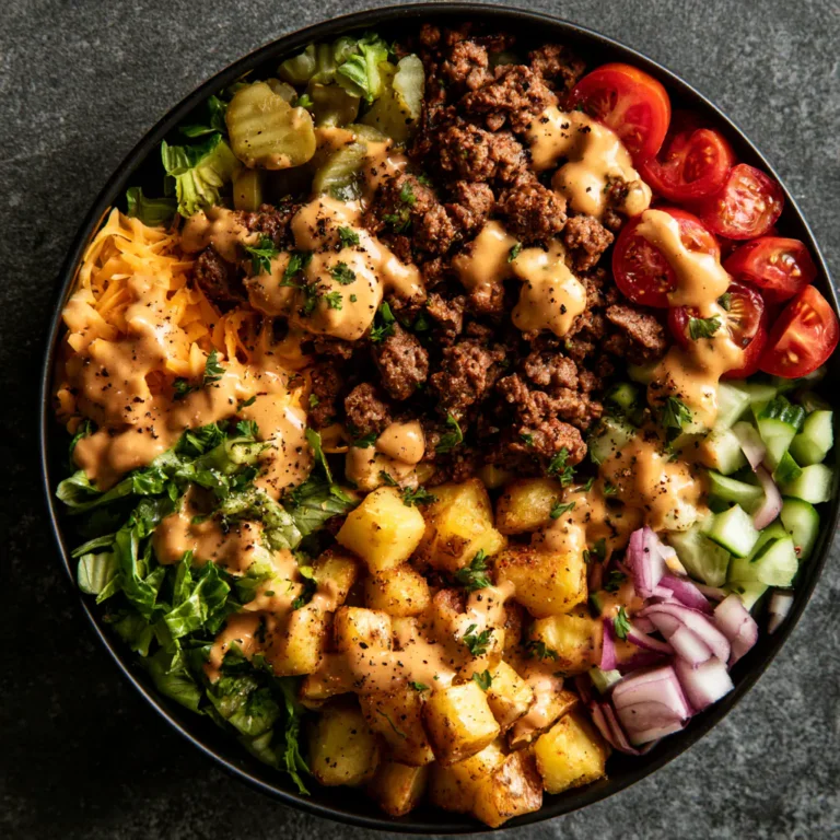 High Protein Burger Bowl | Easy Weeknight Dinner