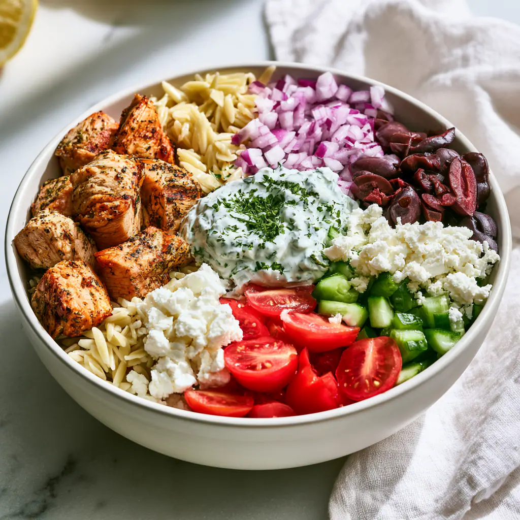 High Protein Chicken Gyro Bowls | Easy Healthy Lunch
