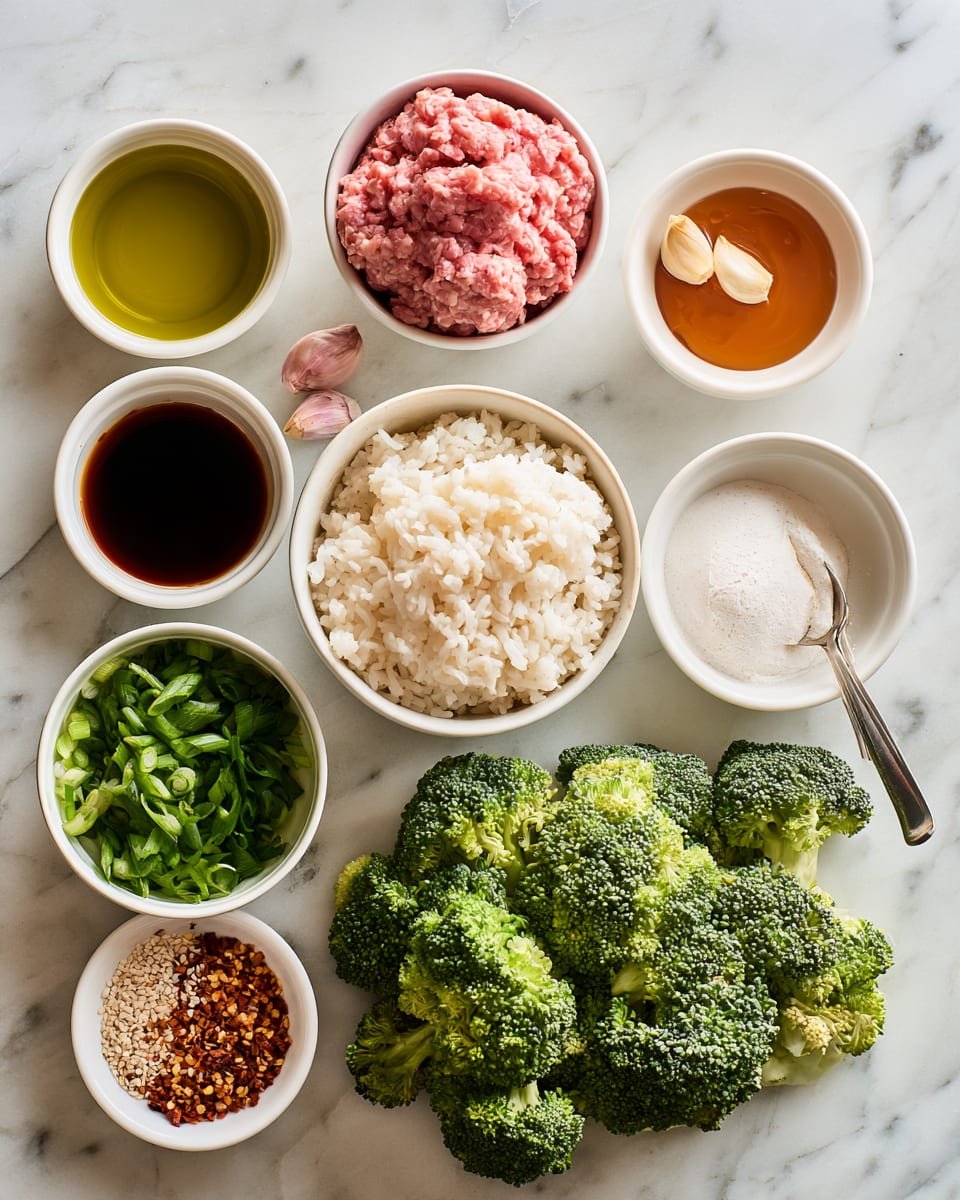 Ingredients for Honey Garlic Ground Turkey Bowl | Easy High Protein Dinner